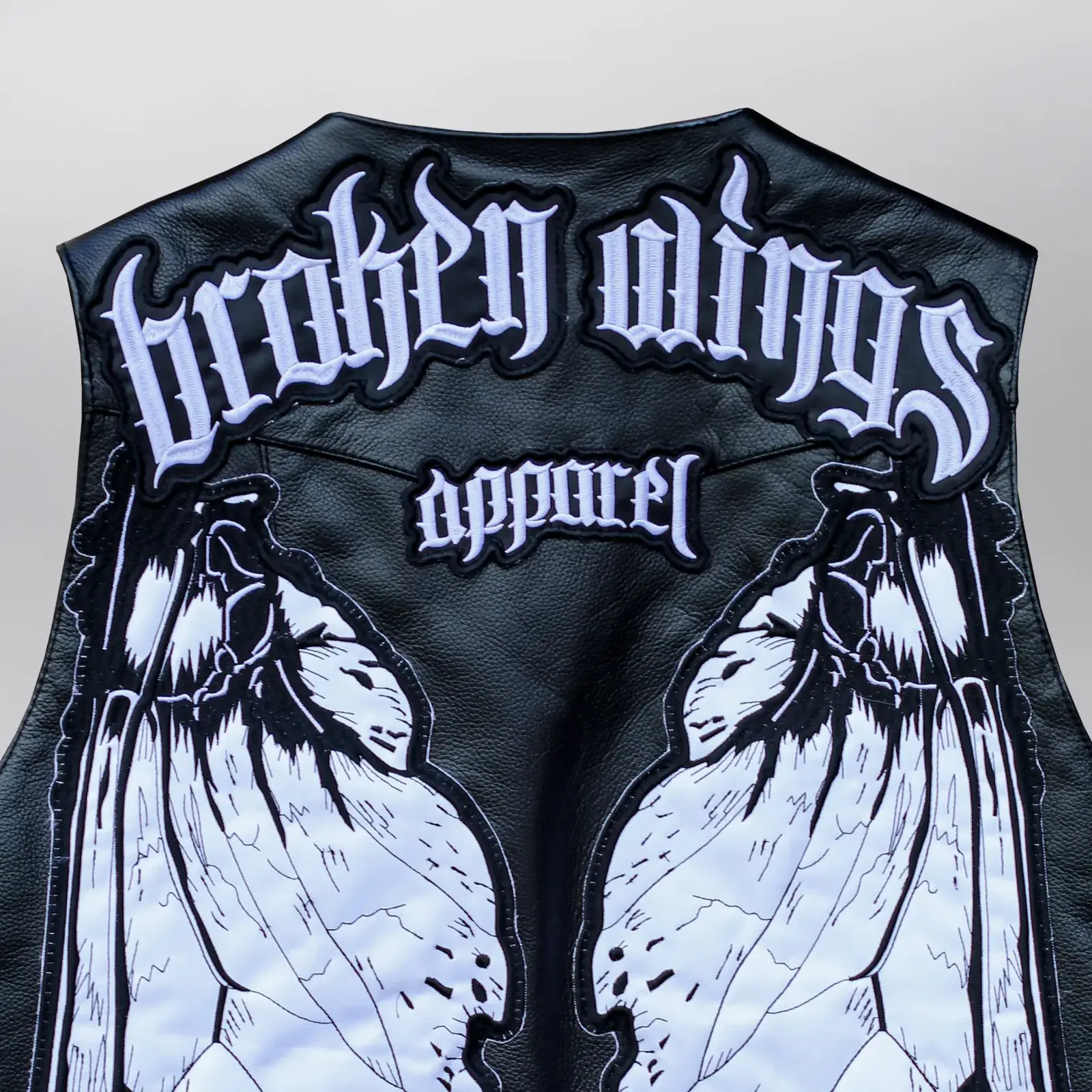 1st Edition Patch 'Classic Side Lace' Leather Vest, product shot 4