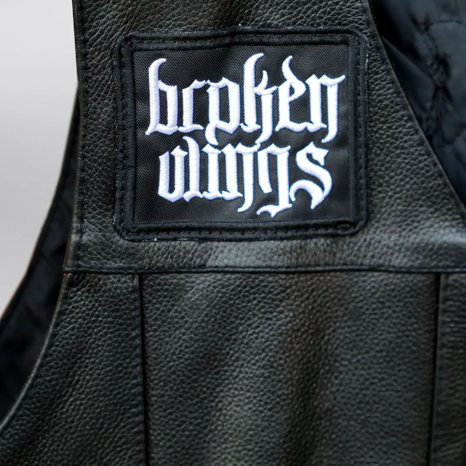 1st Edition Patch 'Classic Side Lace' Leather Vest, product shot 5