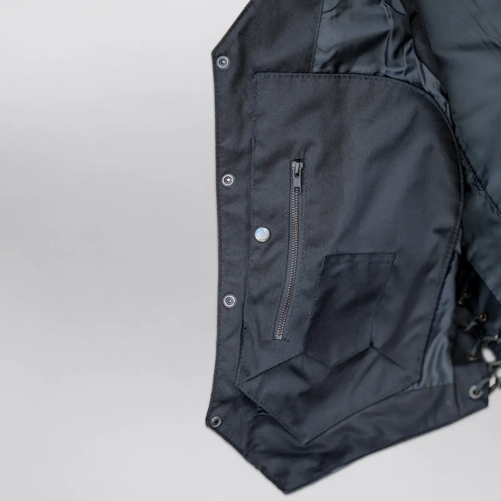 1st Edition Patch 'Classic Side Lace' Leather Vest, product shot 8
