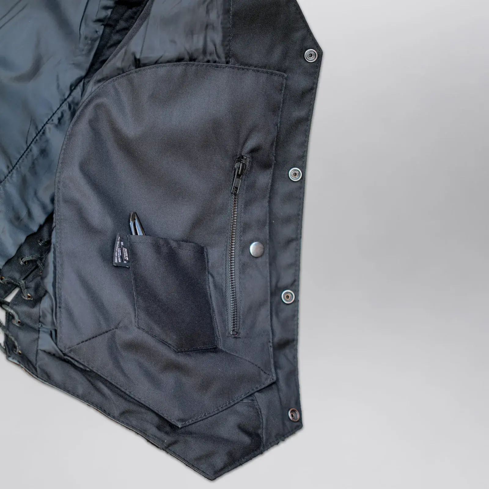 1st Edition Patch 'Classic Side Lace' Leather Vest, product shot 9