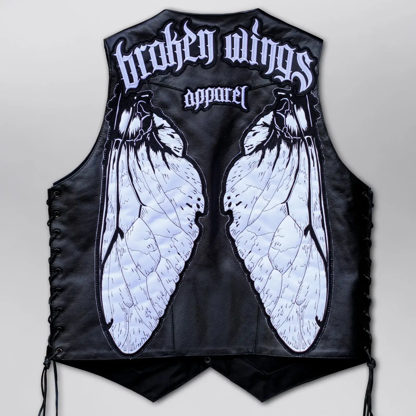 2nd Edition Patch 'Classic Side Lace' Leather Vest, product shot 3