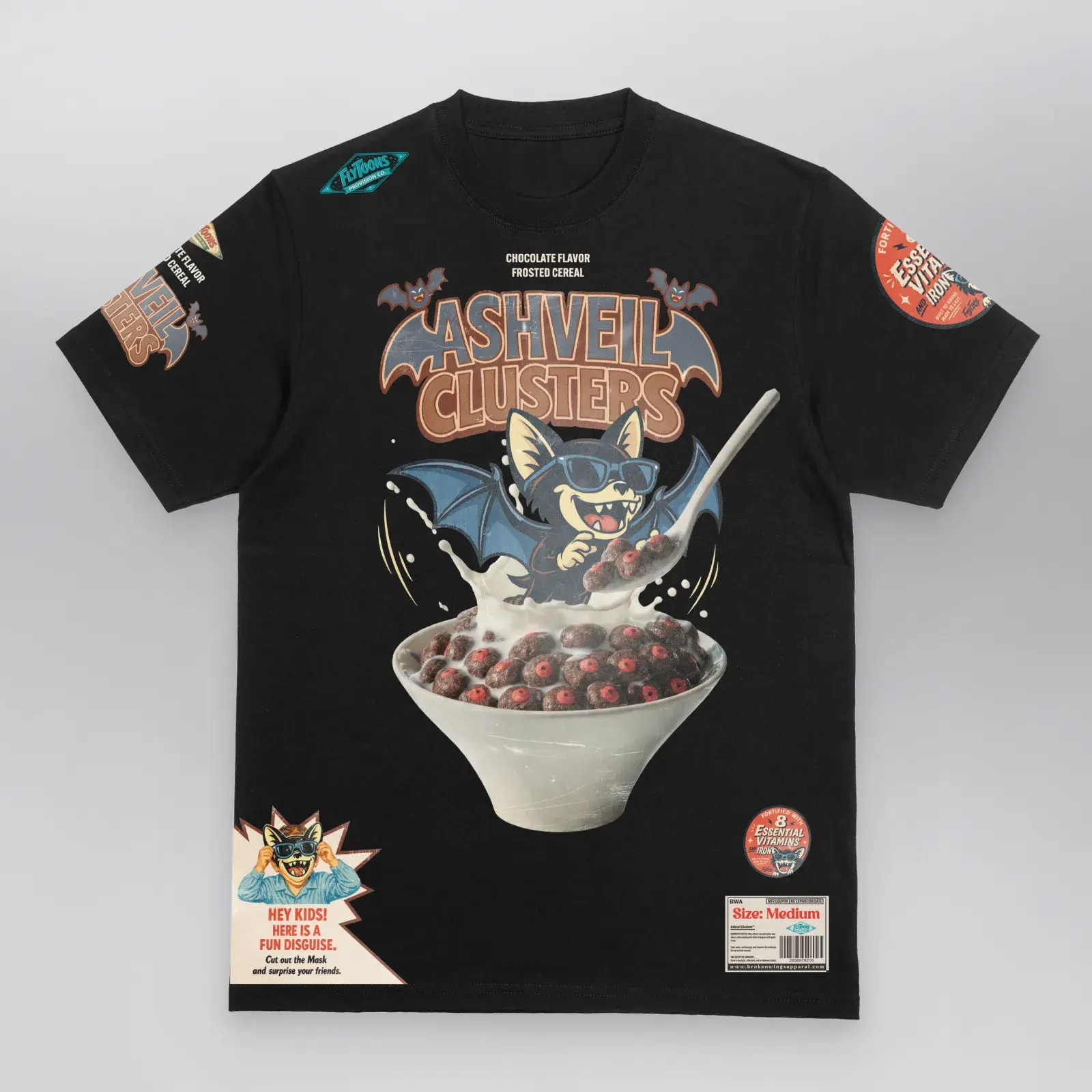 Ashveil Clusters Cereal Box Tee (Limited Edition), front