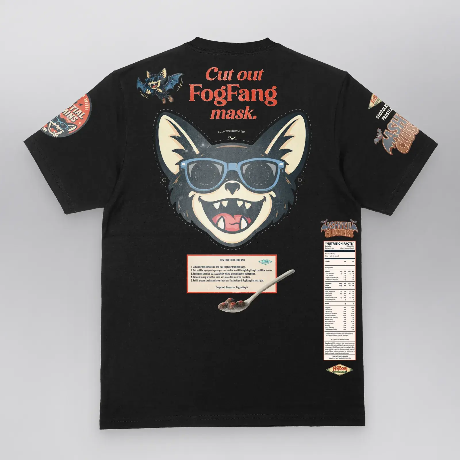 Ashveil Clusters Cereal Box Tee (Limited Edition), back