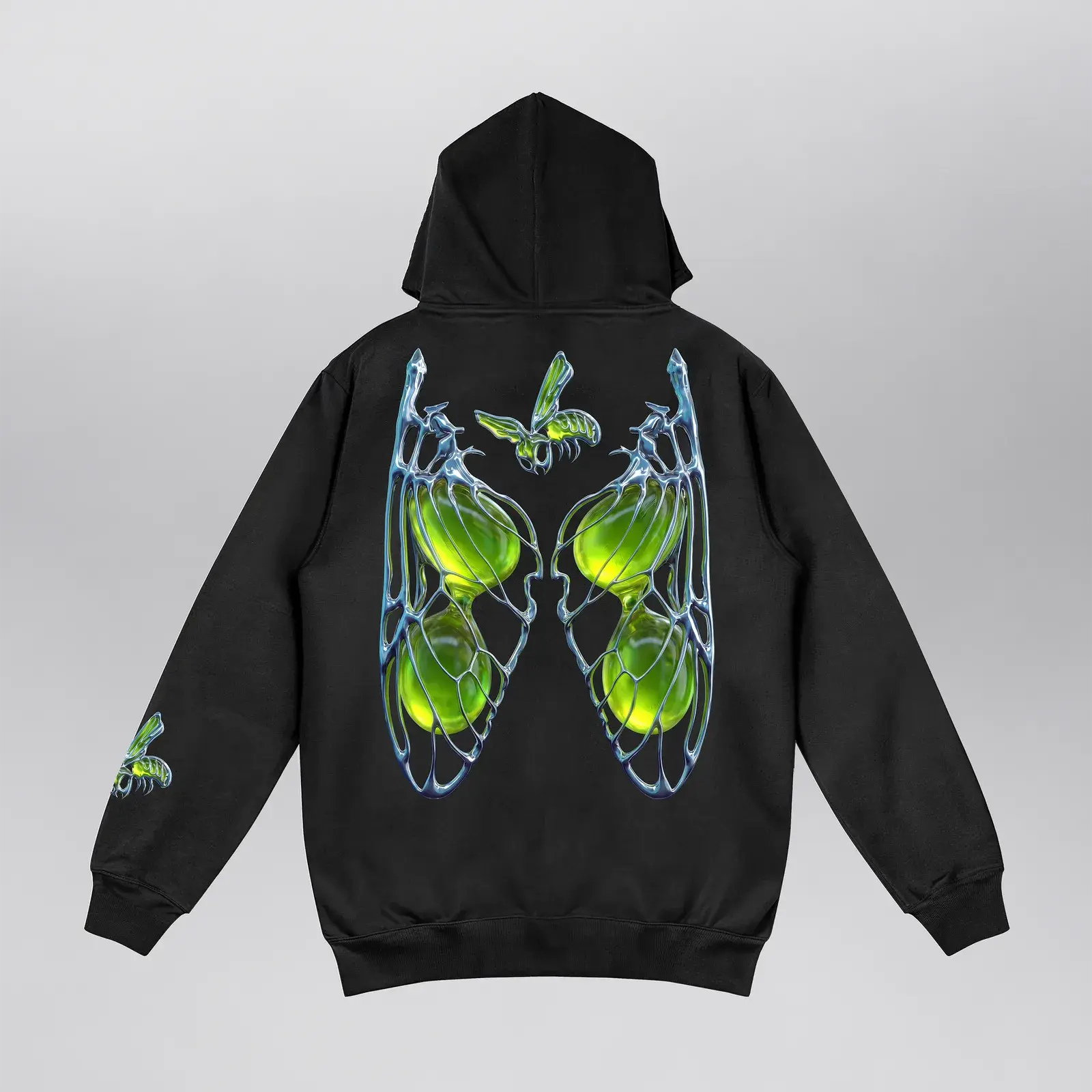 Biomorphic Chrome Hoodie, back