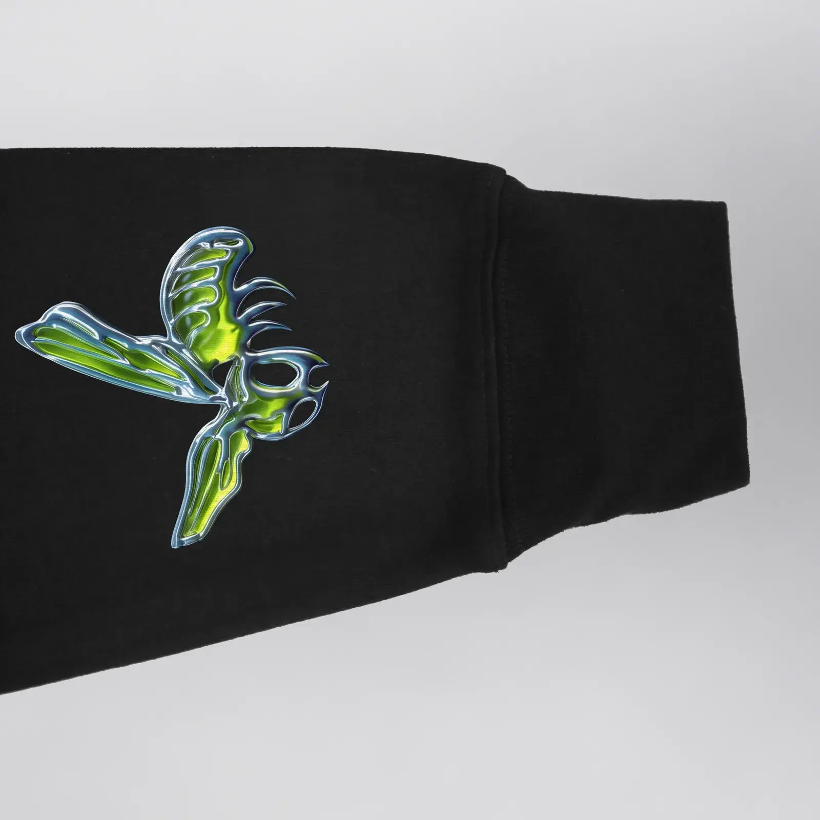Biomorphic Chrome Hoodie, product shot 6