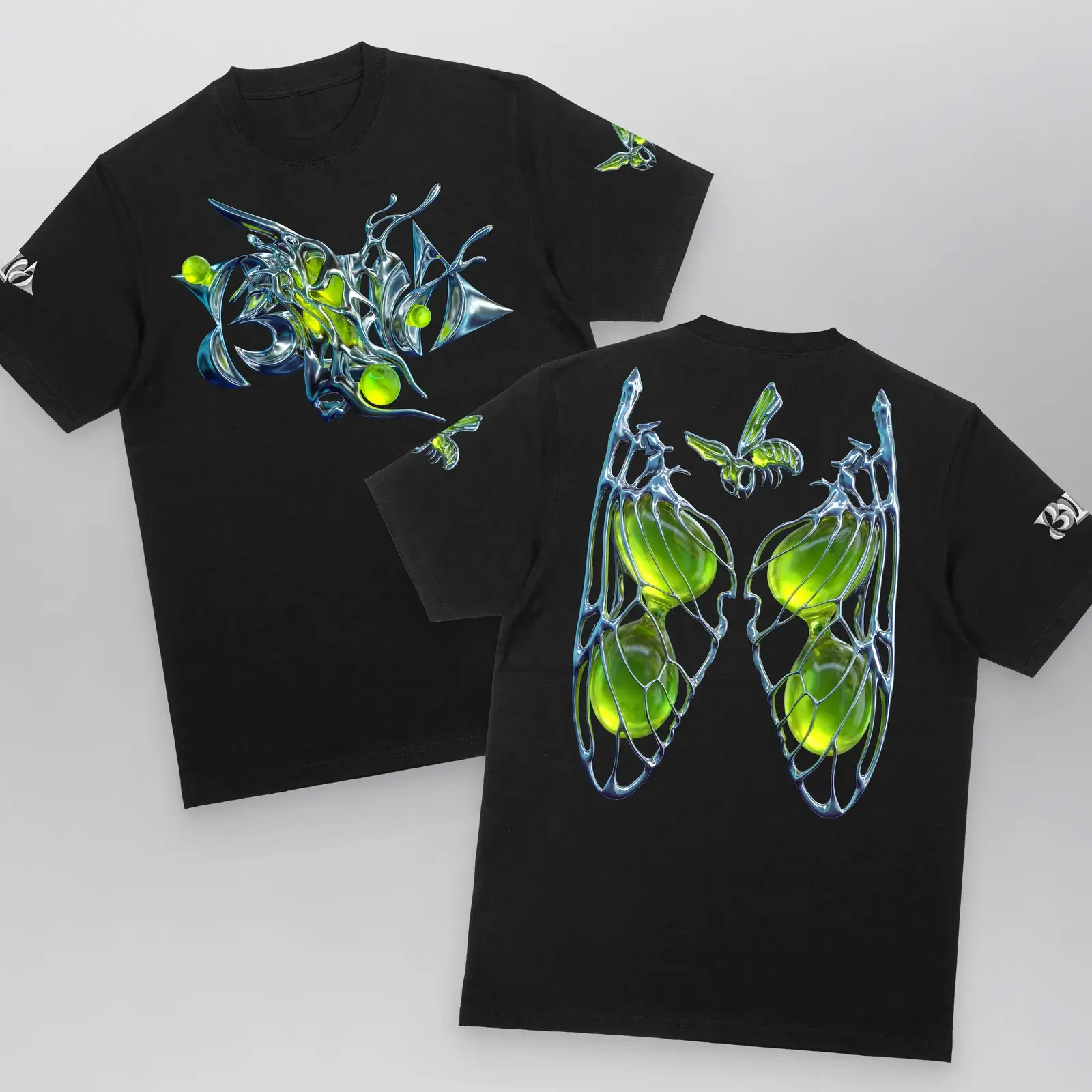 Biomorphic Chrome Tee, product shot 2