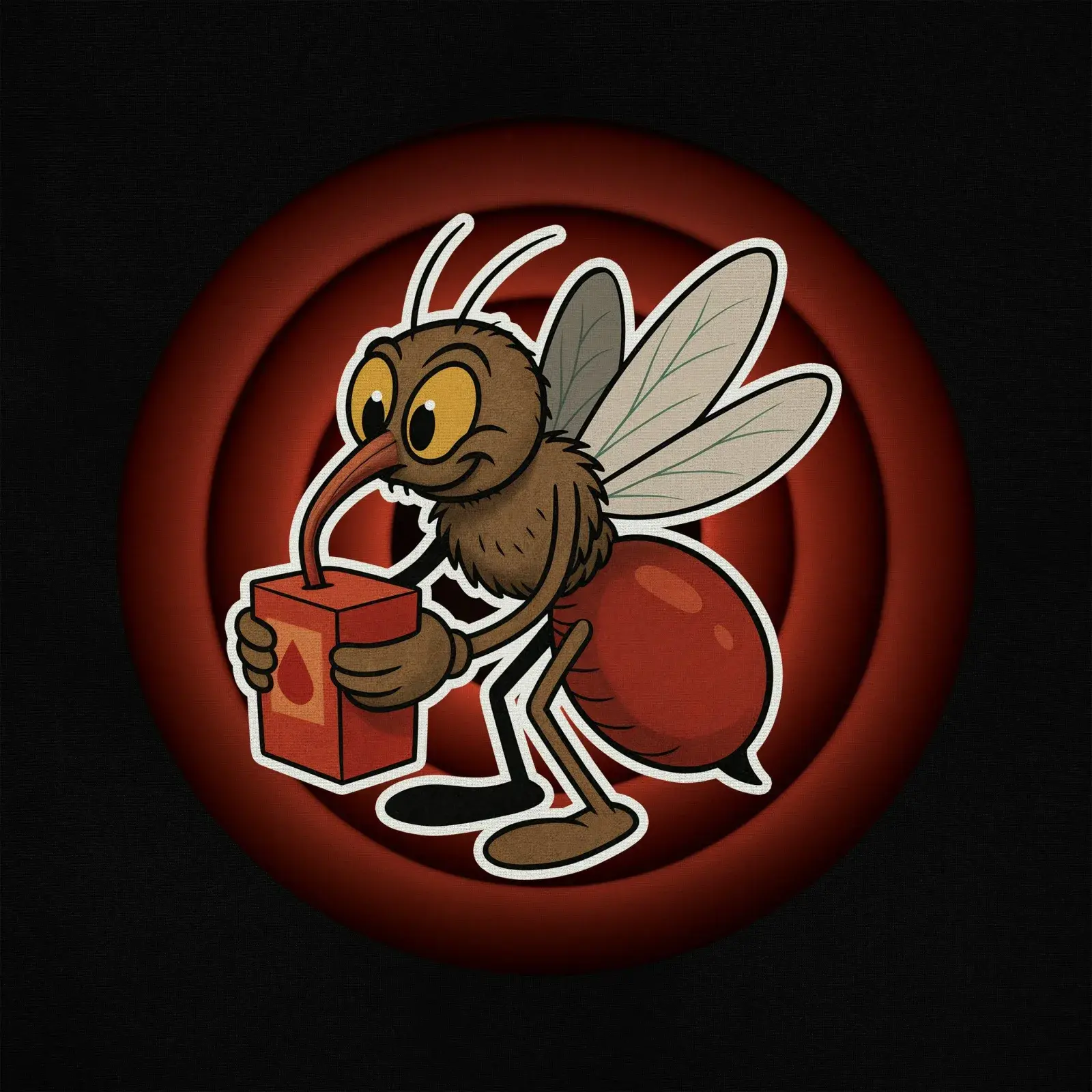 Blood Thirsty Bullseye - Fly Toons Tee, detail