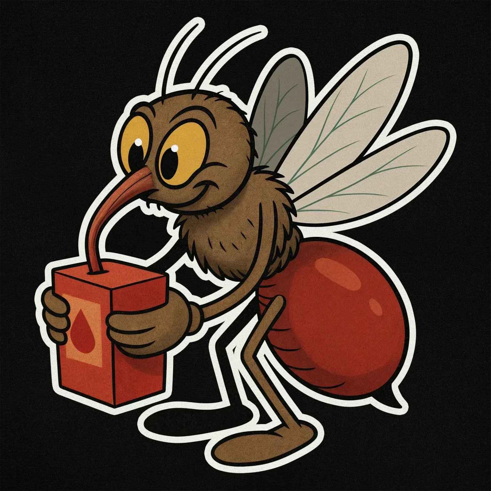 Blood Thirsty  - Fly Toons Tee, detail