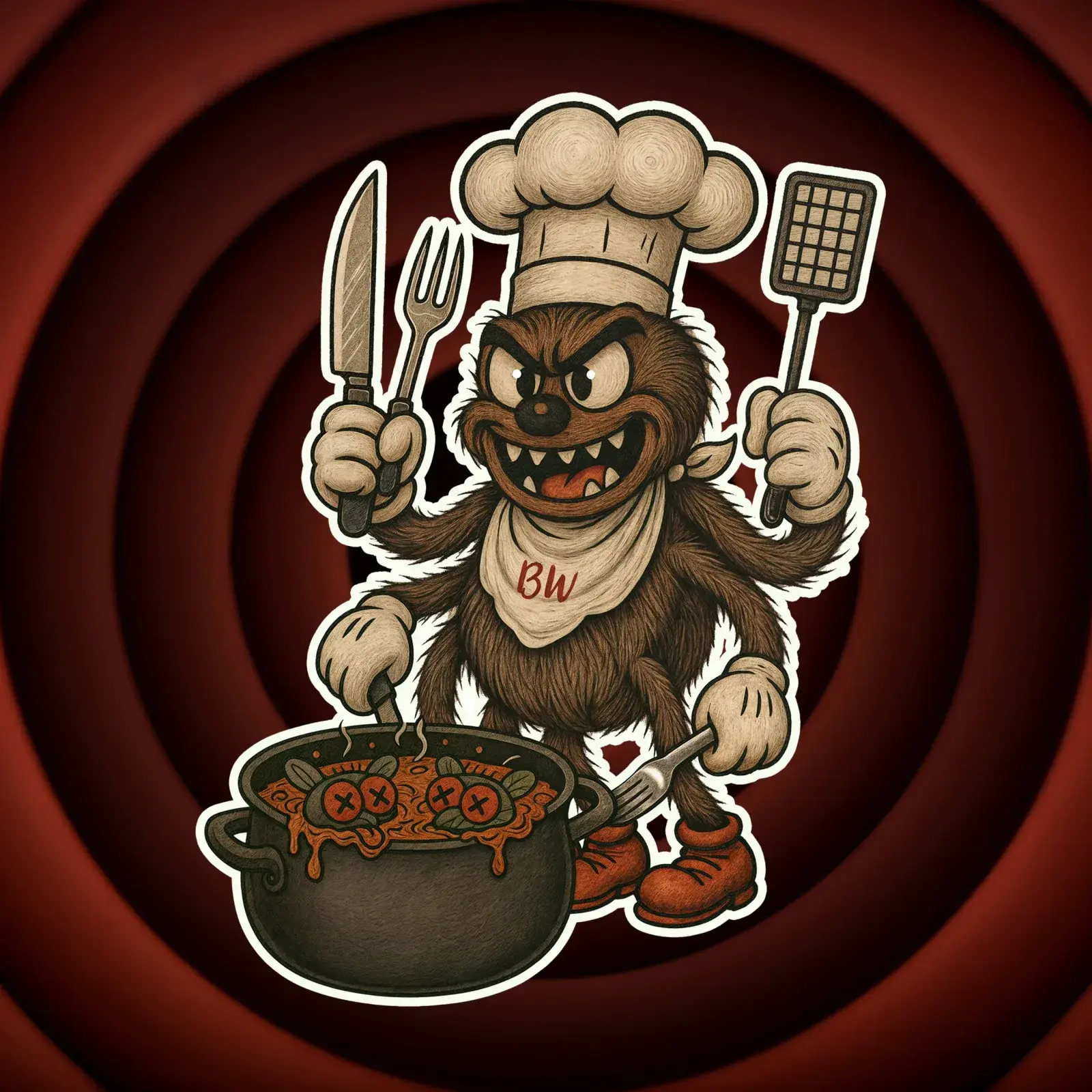 Bot Fly Soup  - Fly Toons Tee, product shot 5