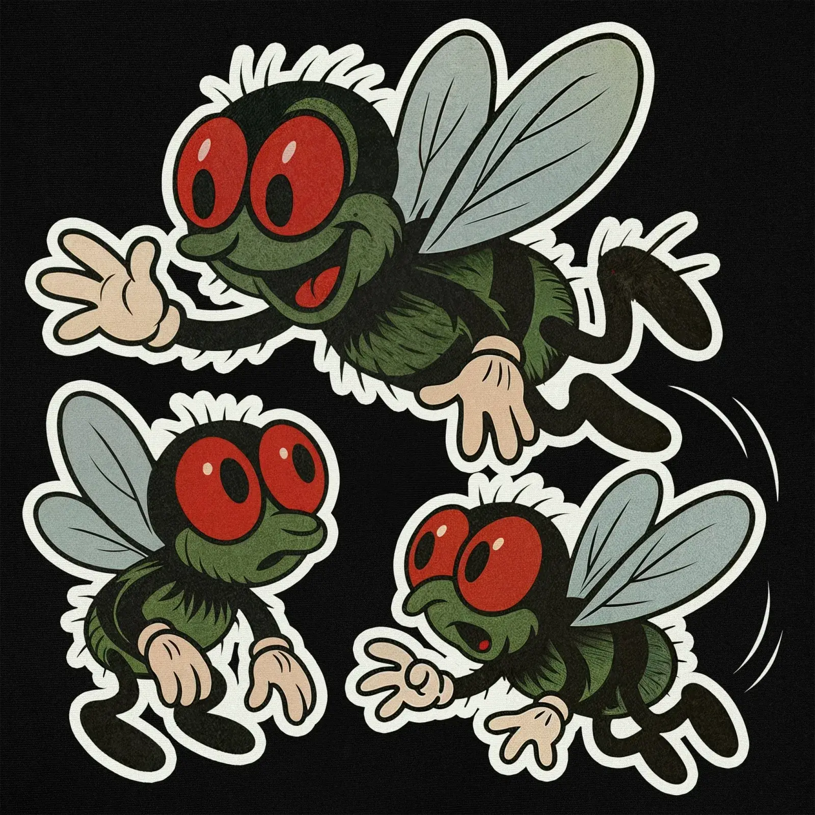 Fly Bois  - Fly Toons Tee, detail