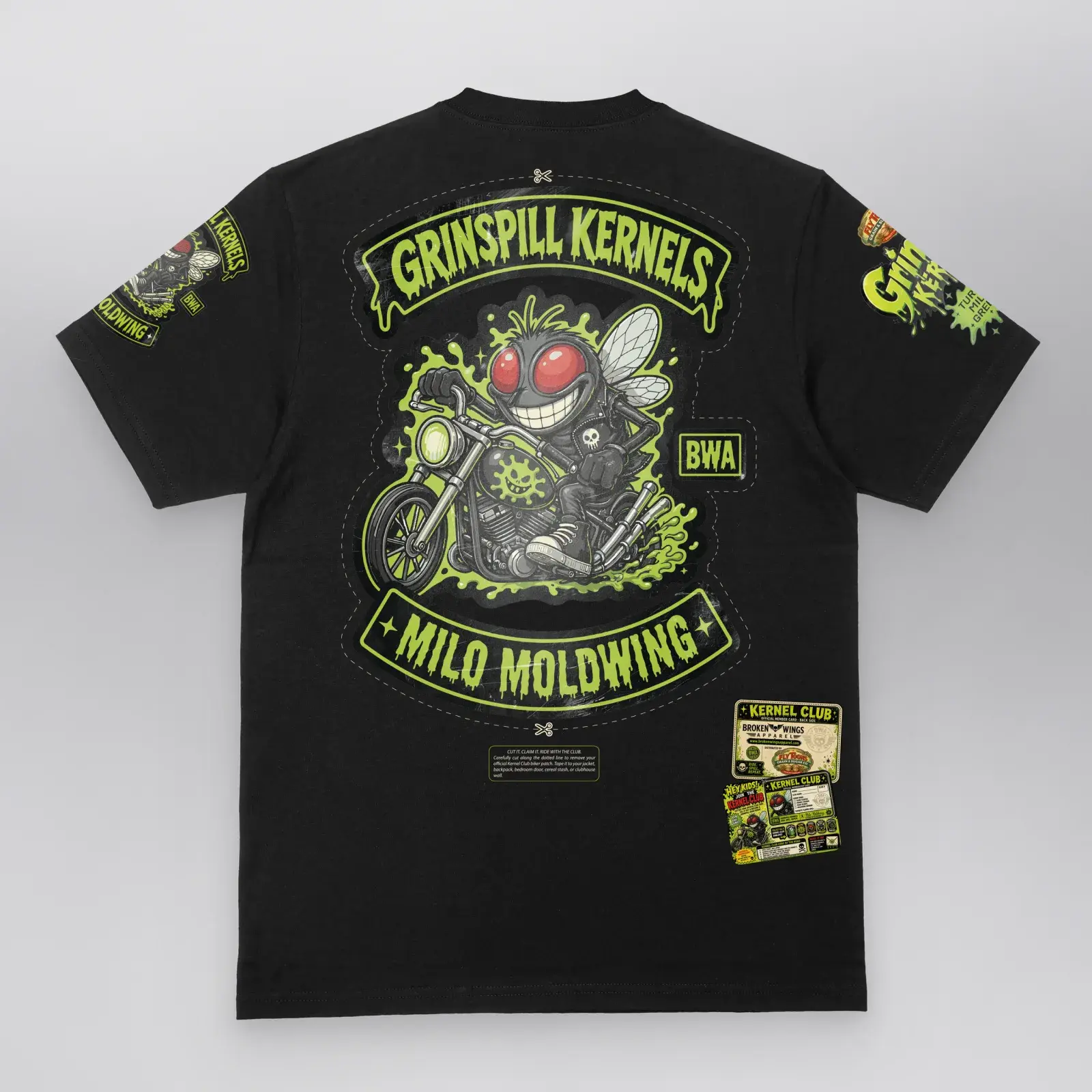 Grinspill Kernels Cereal Box Tee (Limited Edition), back