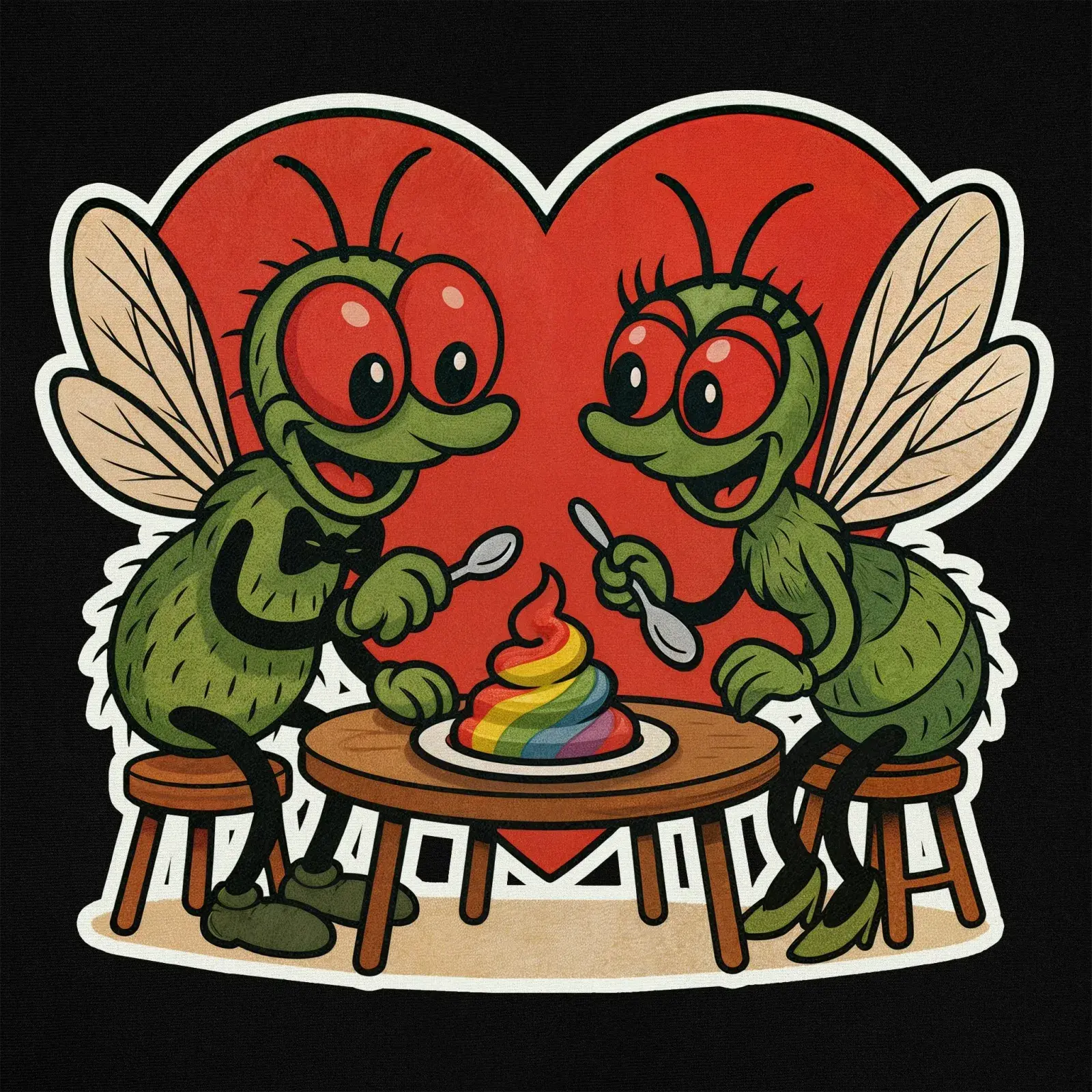 Luv Bugs - Fly Toons Tee, detail