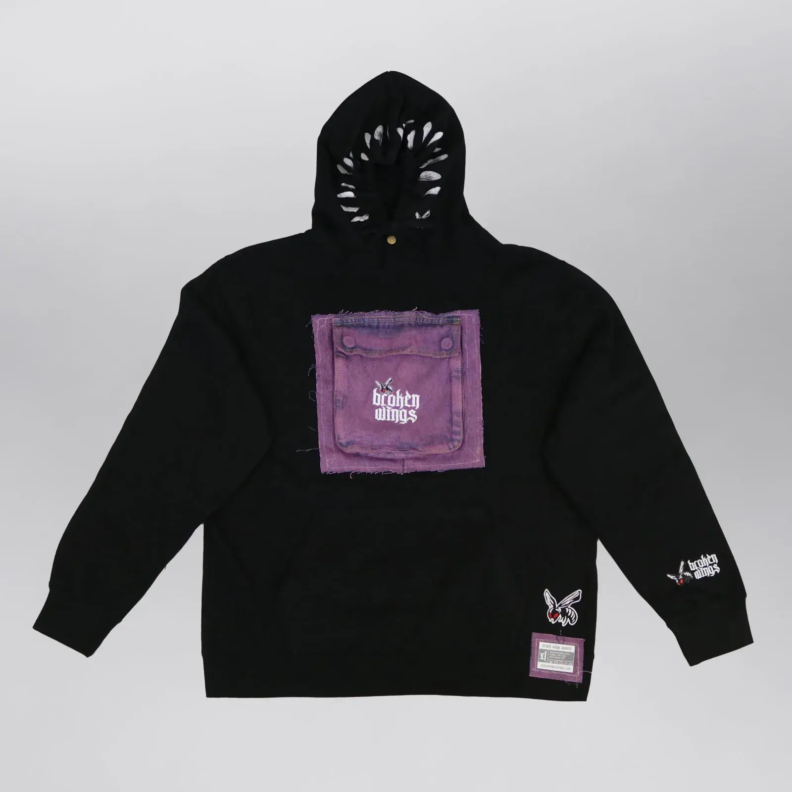 Sloppy Stitch Purple Pouch Hoodie (Exclusive 1 of 1), product shot 1
