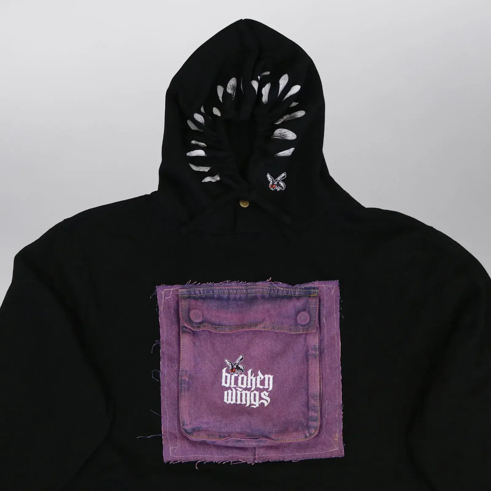 Sloppy Stitch Purple Pouch Hoodie (Exclusive 1 of 1), detail